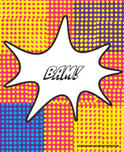 pop art of the word bam