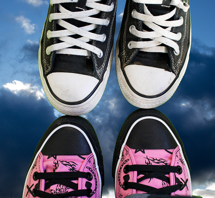 converse shoes with clouds